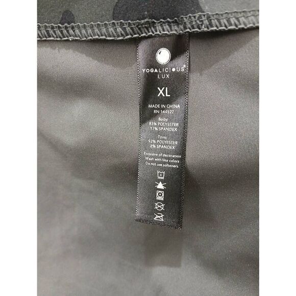 Yogalicious womens xl camou full zip running jacket gray black mock neck - Picture 7 of 7